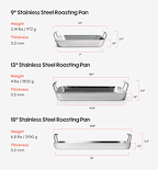 Stainless Steel Roasting Pan Set