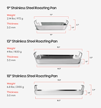 Stainless Steel Roasting Pan Set