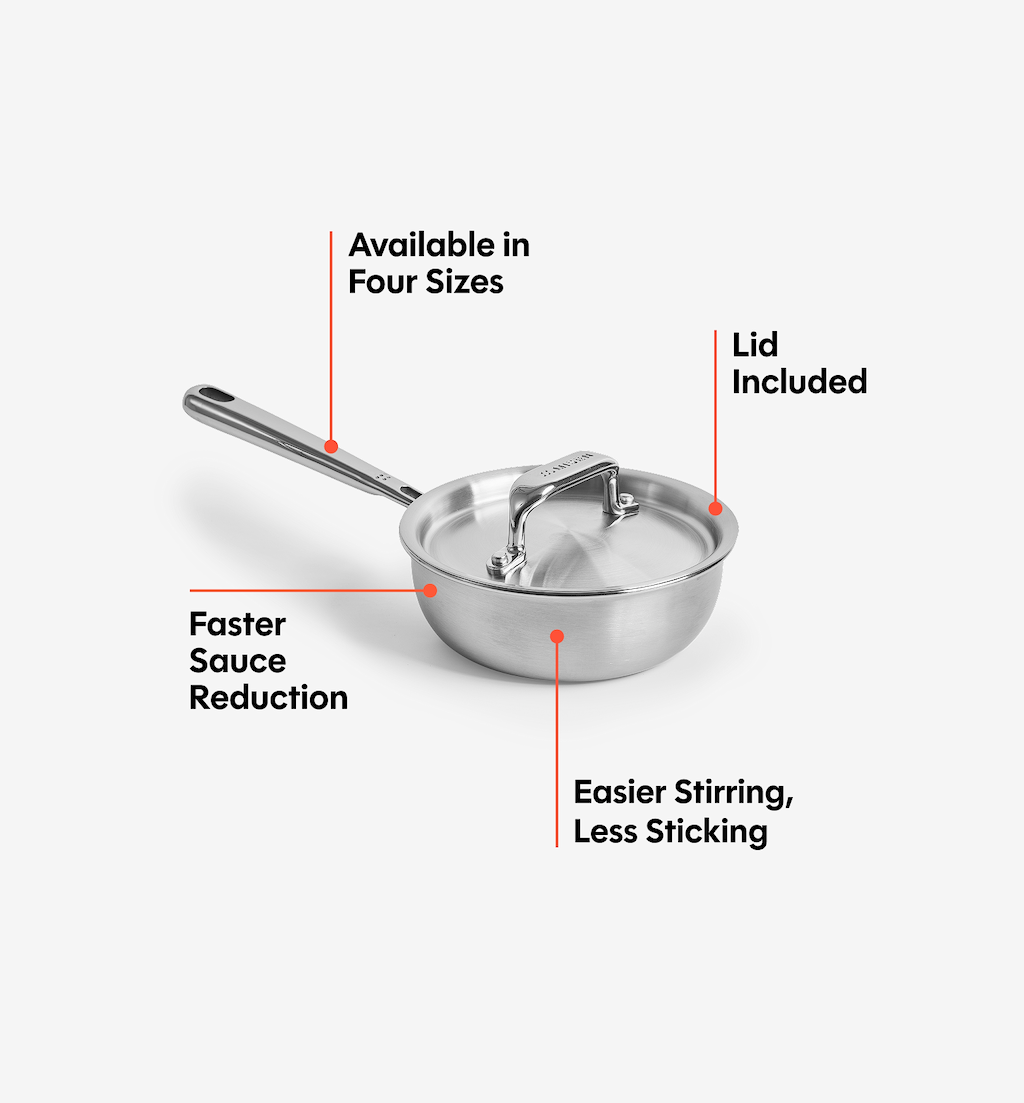 0.75 QT Stainless Steel Saucier