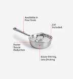 0.75 QT Stainless Steel Saucier