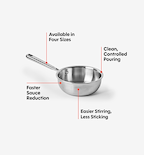 0.75 QT Stainless Steel Saucier