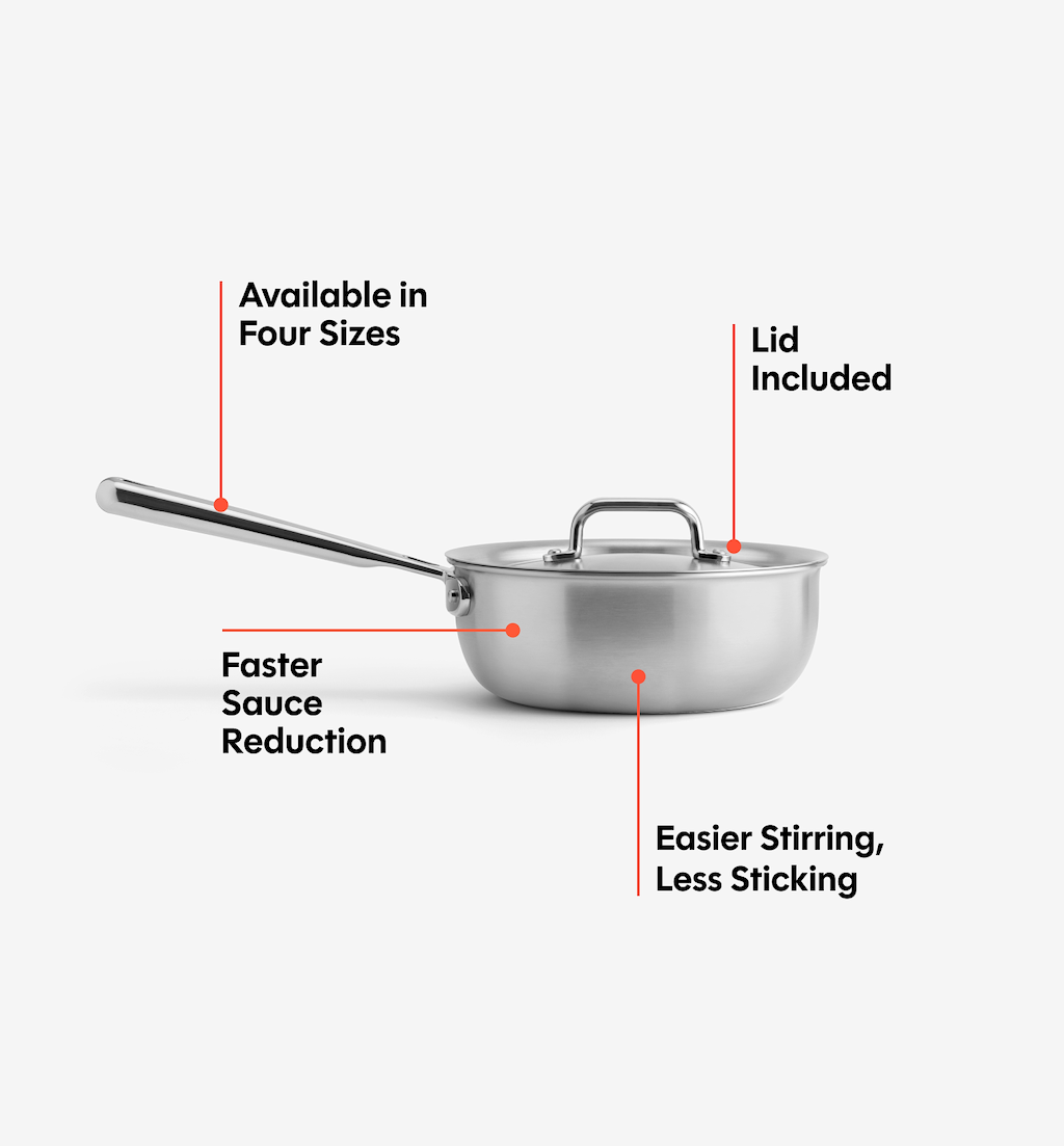 2 QT Stainless Steel Saucier