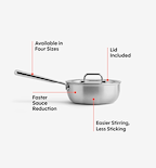 2 QT Stainless Steel Saucier