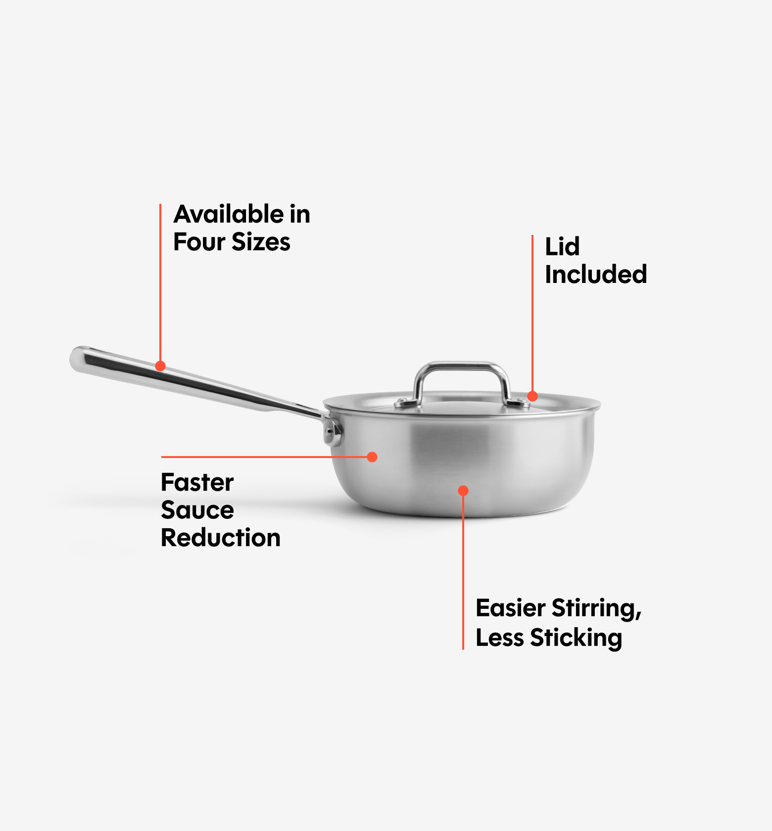 2 QT Stainless Steel Saucier
