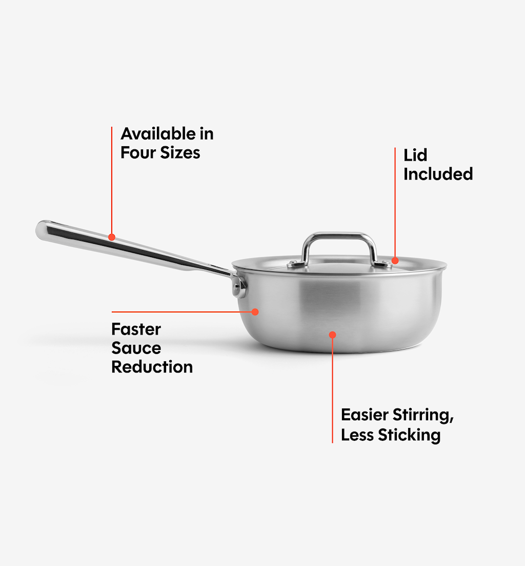 3 QT Stainless Steel Saucier