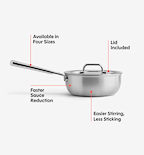 3 QT Stainless Steel Saucier