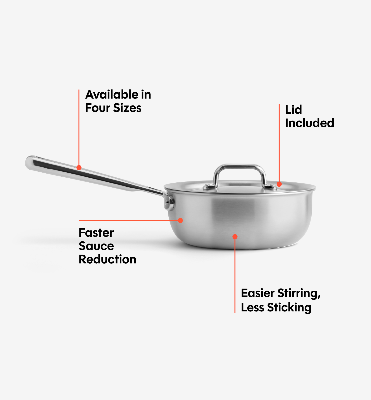 3 QT Stainless Steel Saucier