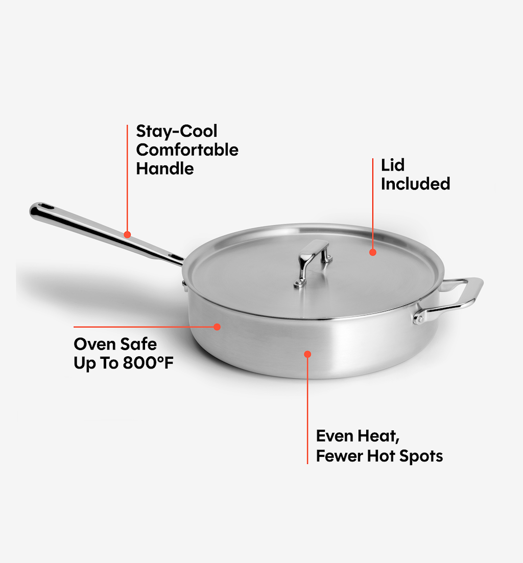 3 QT Stainless Steel Sauté Pan