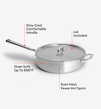 3 QT Stainless Steel Sauté Pan