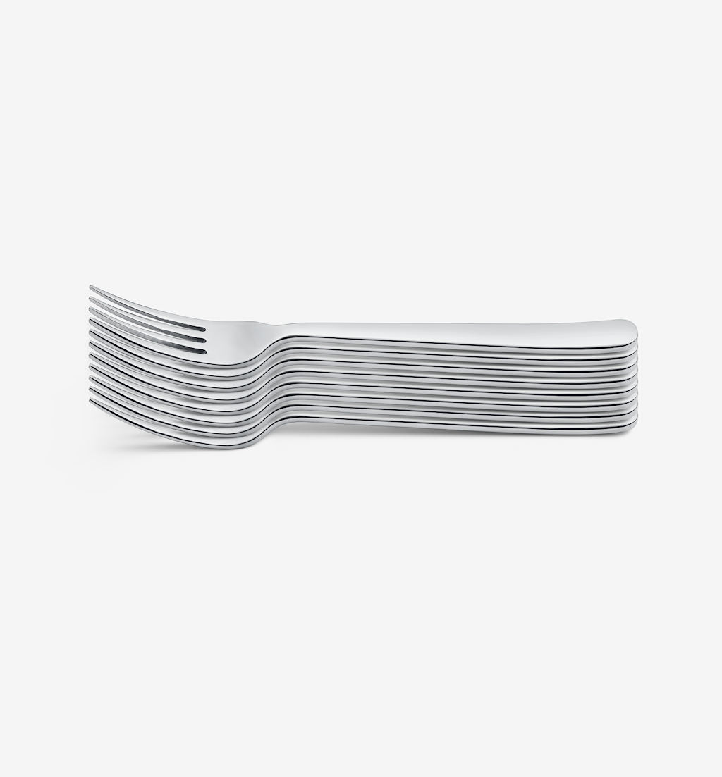 8-Piece Salad Fork Set - Polished