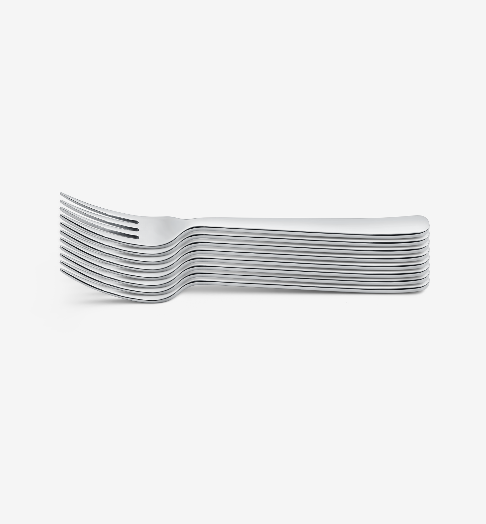 8-Piece Salad Fork Set - Polished