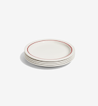 4-Piece Salad Plate Set - Red