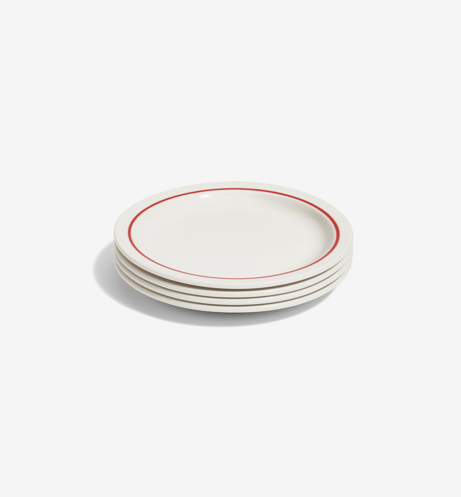 4-Piece Salad Plate Set - Red