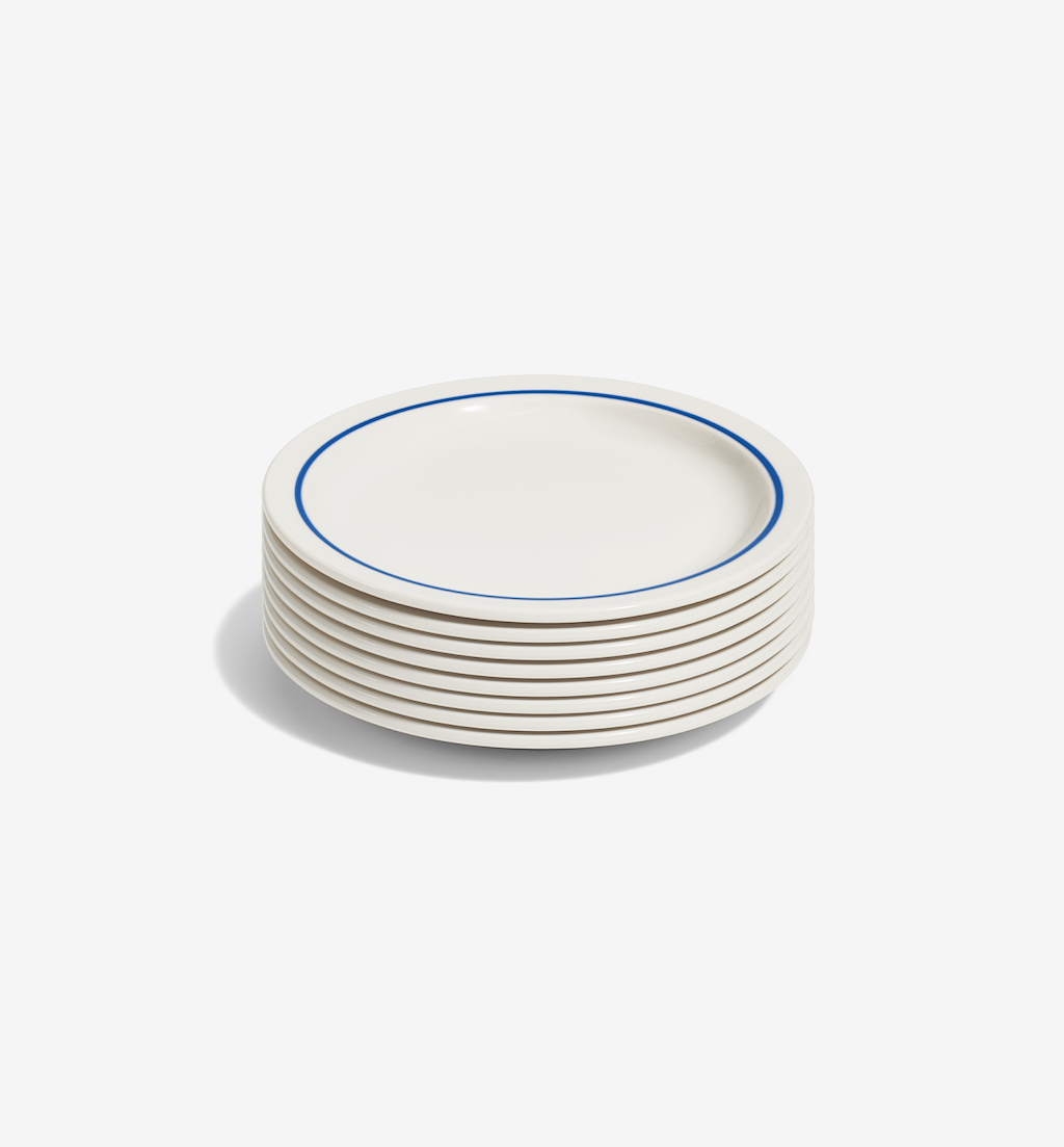 8-Piece Salad Plate Set - Blue