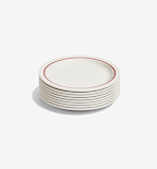 8-Piece Salad Plate Set - Red