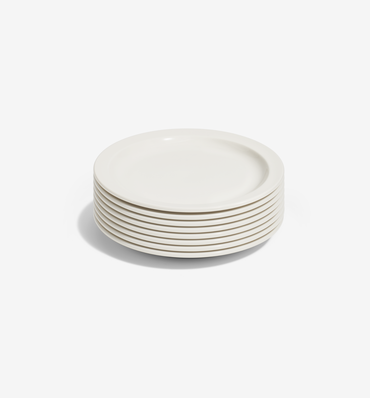 8-Piece Salad Plate Set - White