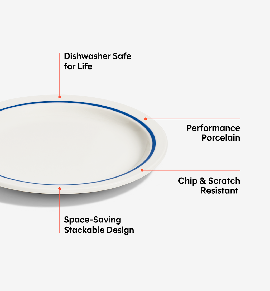 2-Piece Salad Plate Set - Blue