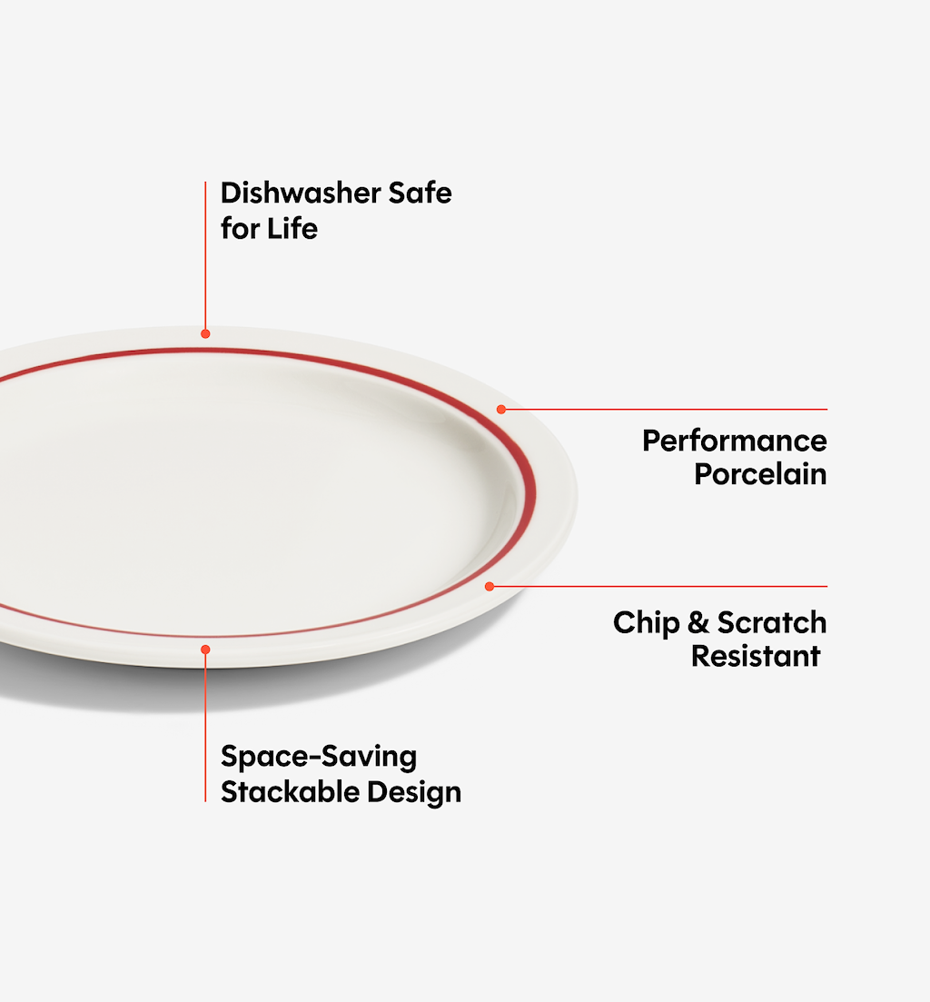 2-Piece Salad Plate Set - Red