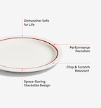 2-Piece Salad Plate Set - Red