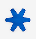 Misen blue silicone pan protector with six-pointed star shape