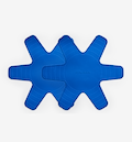 Misen blue silicone pan protectors set of two, star-shaped cookware separators