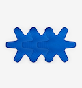 Misen blue silicone pan protectors set of two, star-shaped cookware dividers