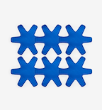 Misen blue silicone pan protectors set of 6 star-shaped cookware separators