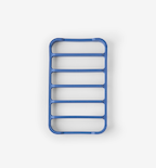 Blue silicone trivet with ladder grid design for hot pots and pans