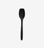 Black silicone spoon spatula kitchen cooking utensil