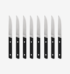 Misen steak knives set of 8 with black handles and stainless steel blades