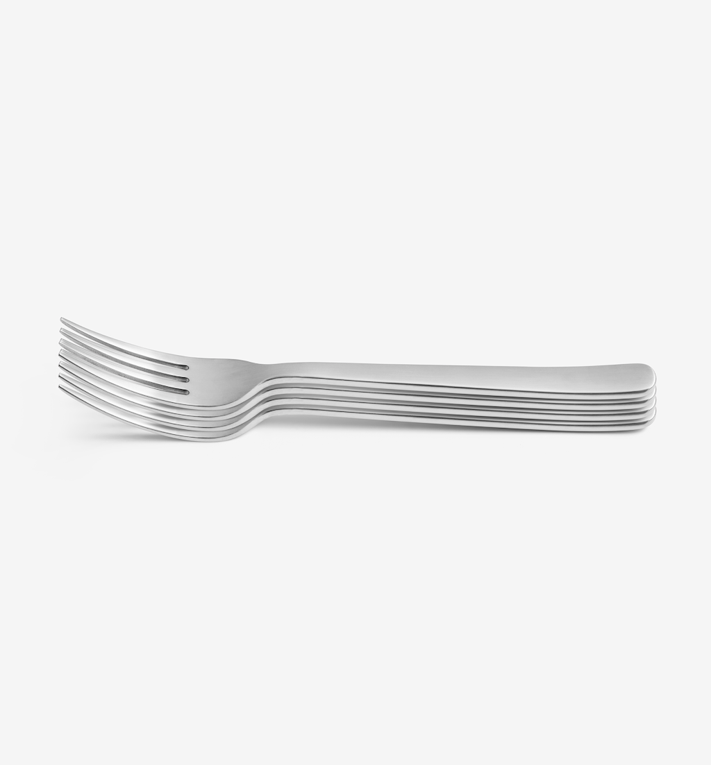 4-Piece Dinner Fork Set - Brushed