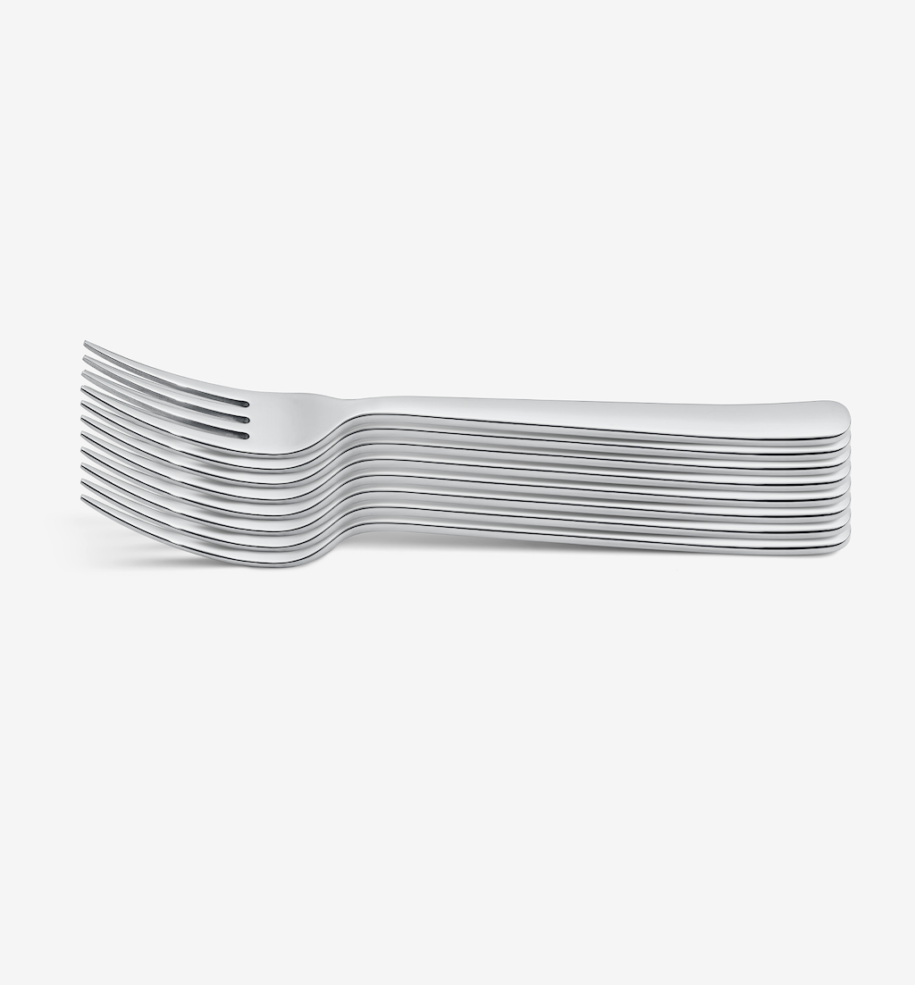 8-Piece Dinner Fork Set - Polished