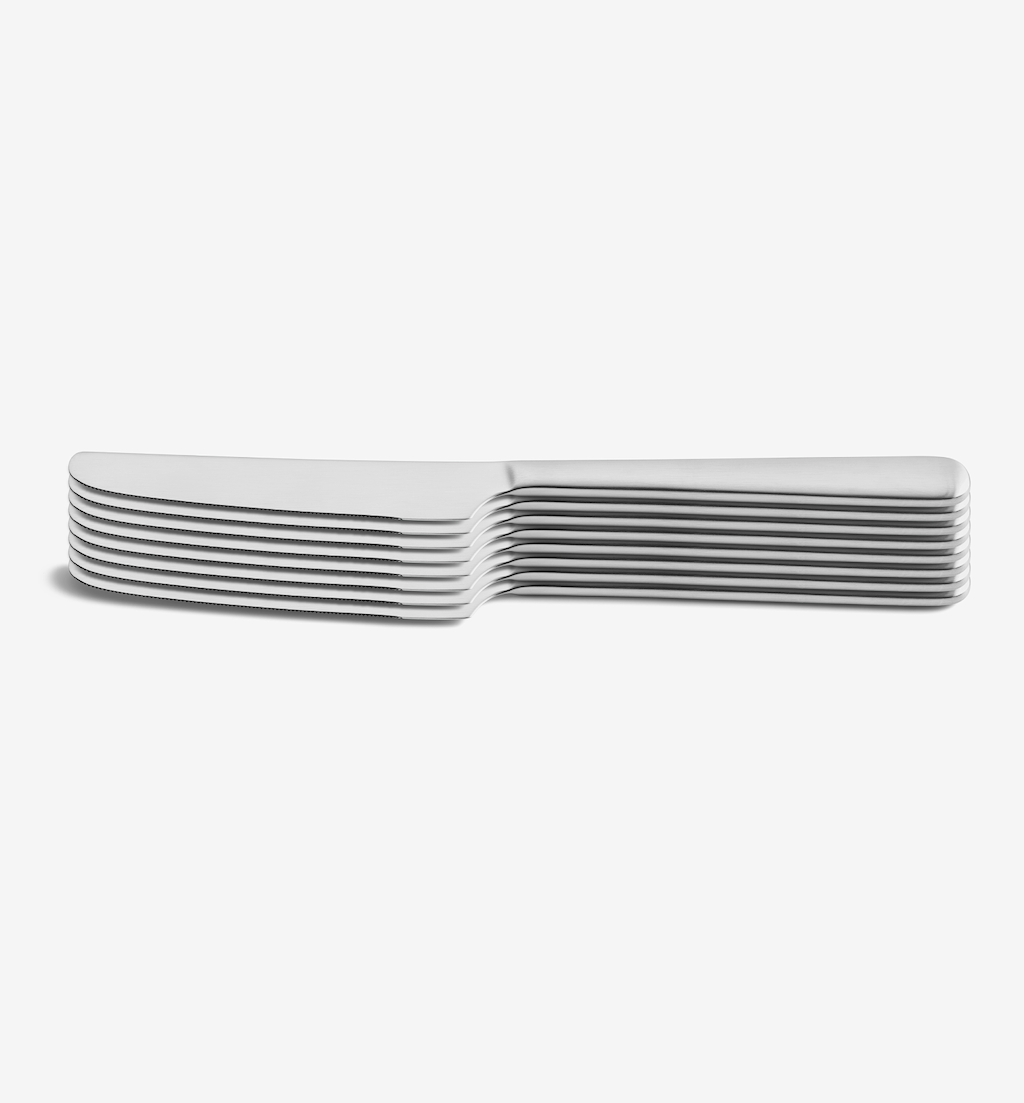 8-Piece Dinner Knife Set - Brushed
