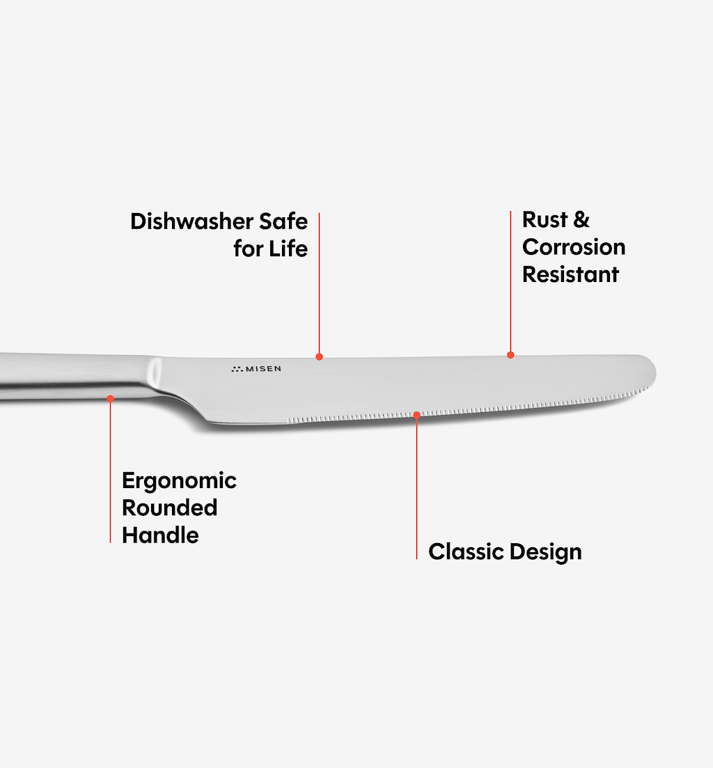 2-Piece Dinner Knife Set - Brushed