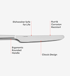 2-Piece Dinner Knife Set - Brushed