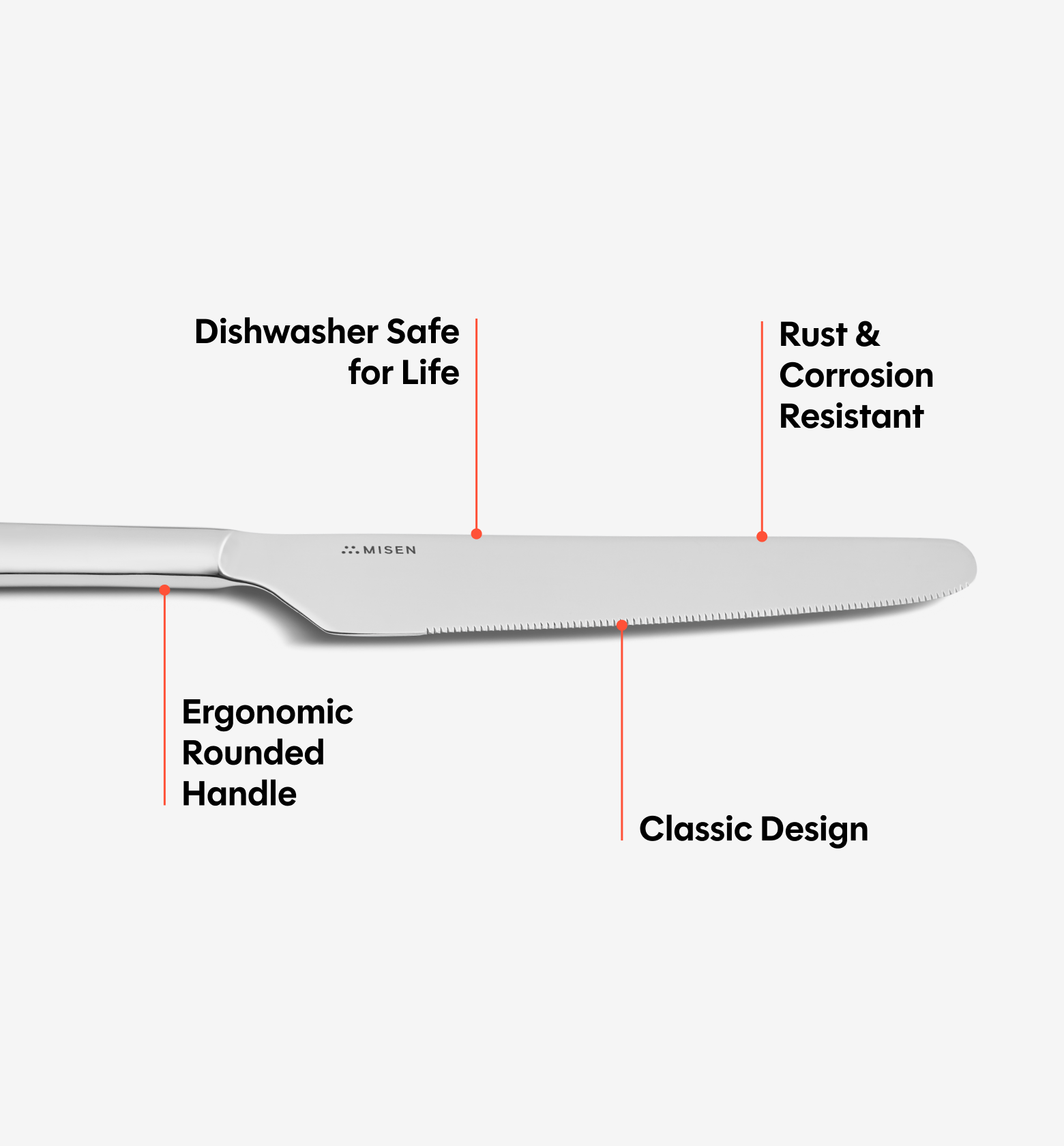 2-Piece Dinner Knife Set - Polished
