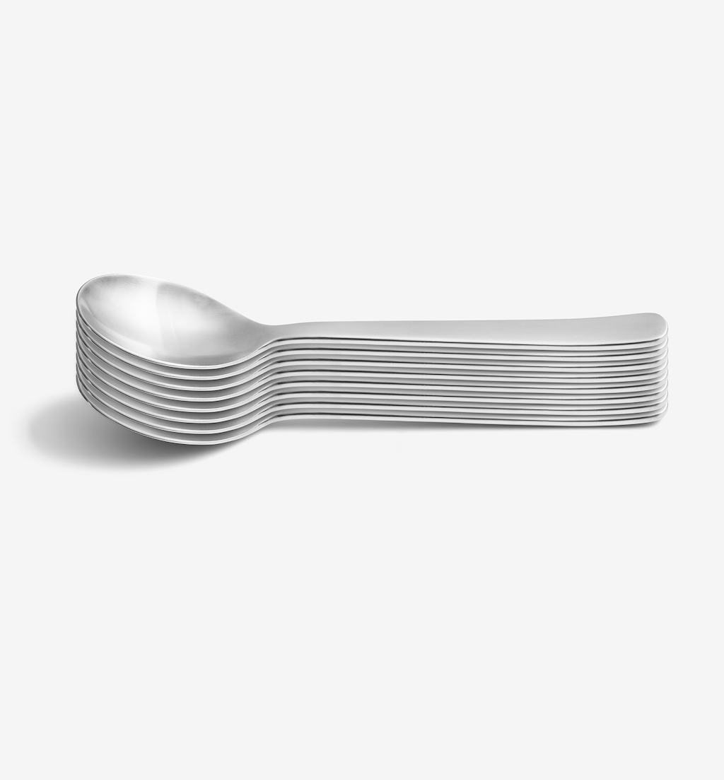 8-Piece Dinner Spoon Set - Brushed