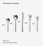 10-Piece Flatware Set (Serves 2) - Brushed