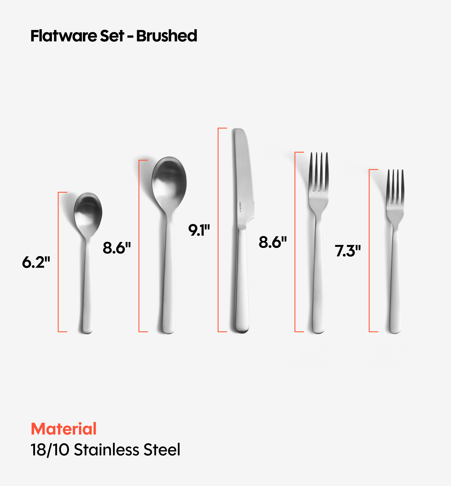 40-Piece Flatware Set (Serves 8) - Brushed