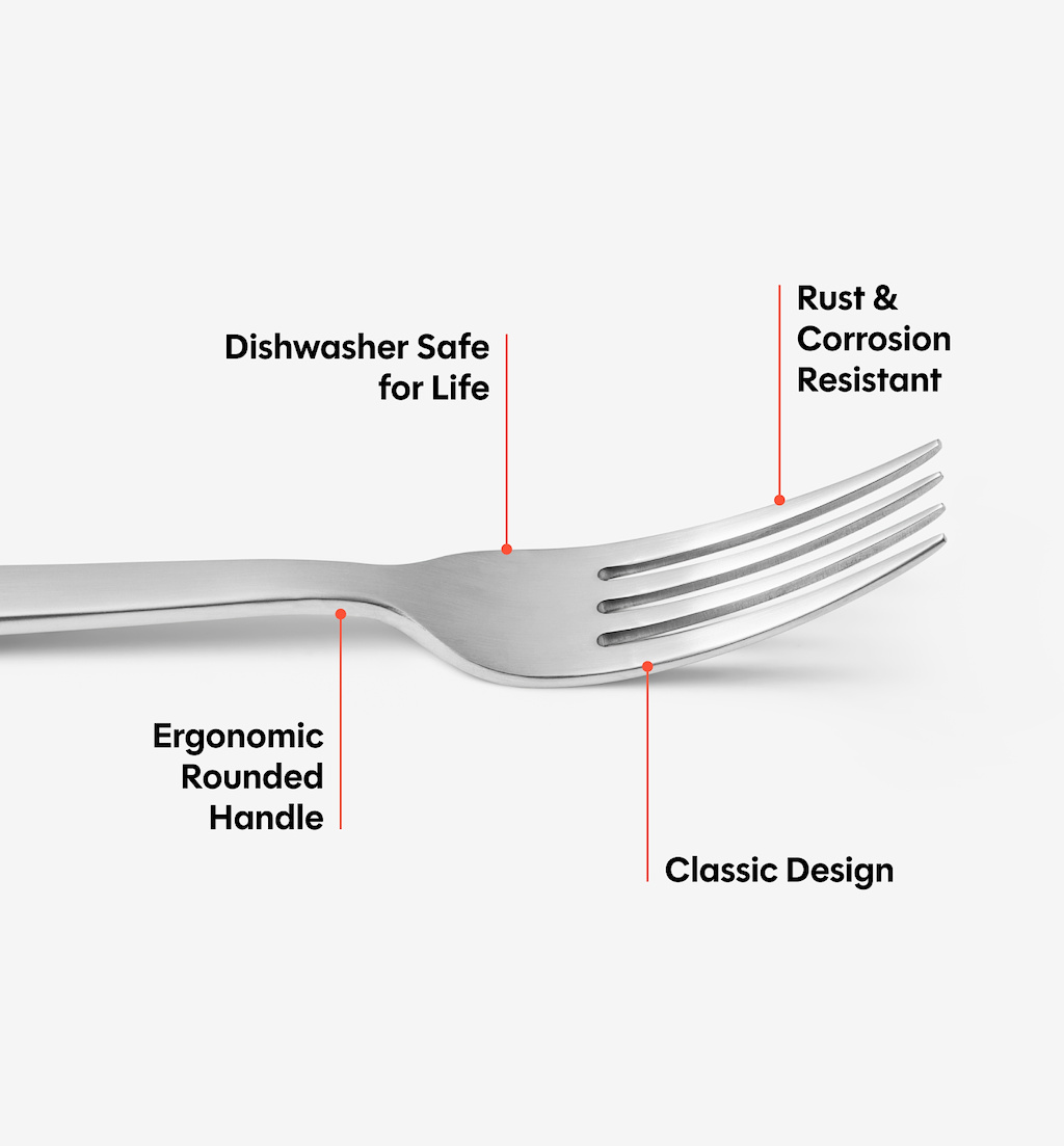 2-Piece Dinner Fork Set - Brushed