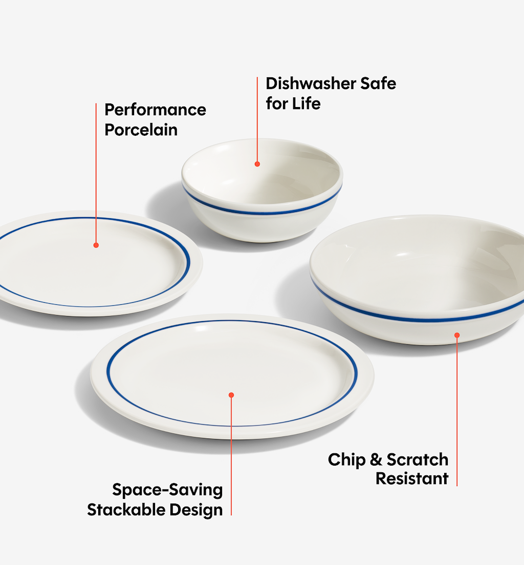 32-Piece Dinnerware Set (Serves 8) - Blue