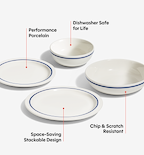 32-Piece Dinnerware Set (Serves 8) - Blue