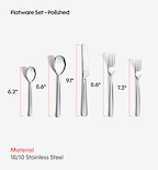 36-Piece Dinnerware + Flatware Set (Serves 4) - Red / Polished