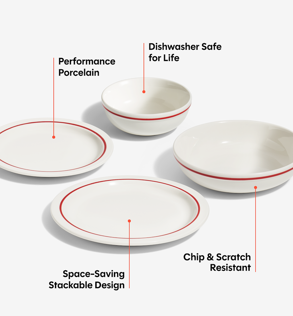 32-Piece Dinnerware Set (Serves 8) - Red