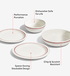 32-Piece Dinnerware Set (Serves 8) - Red