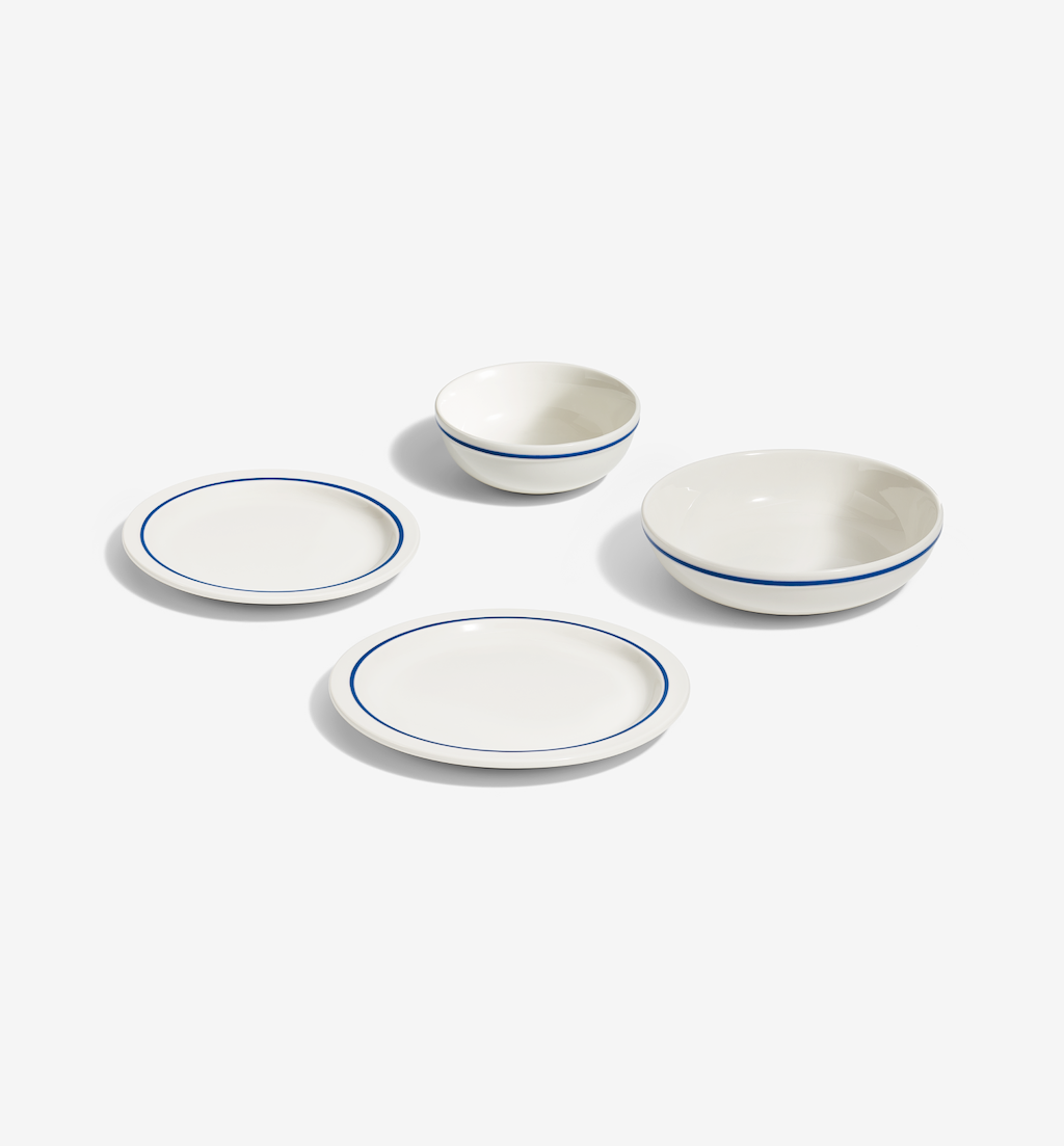 4-Piece Dinnerware Set (Serves 1) - Blue