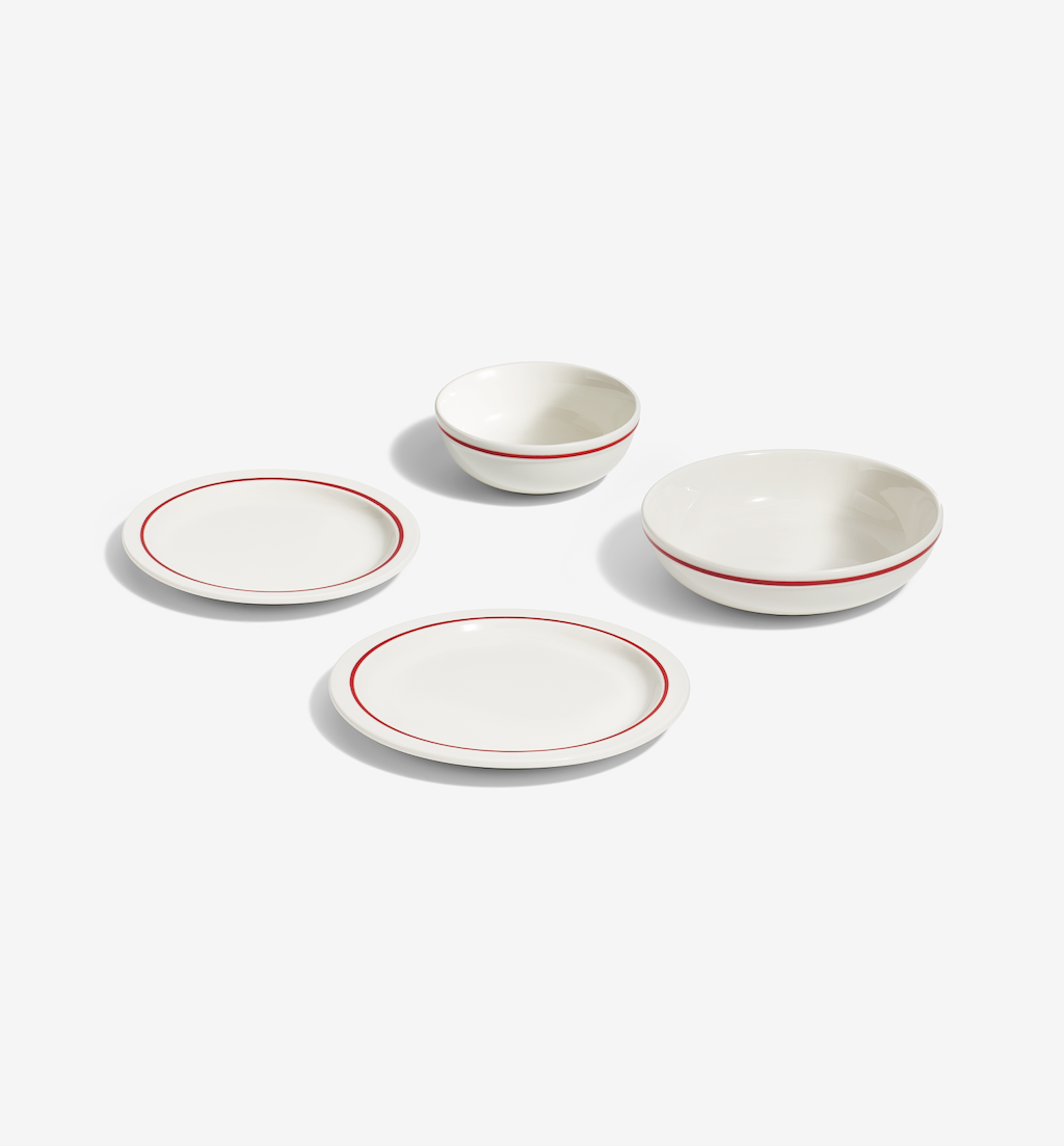 4-Piece Dinnerware Set (Serves 1) - Red