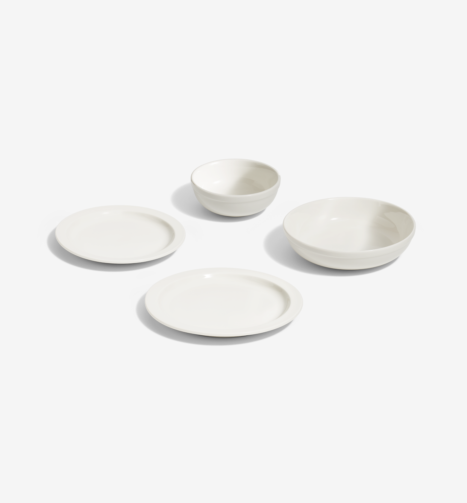 4-Piece Dinnerware Set (Serves 1) - White