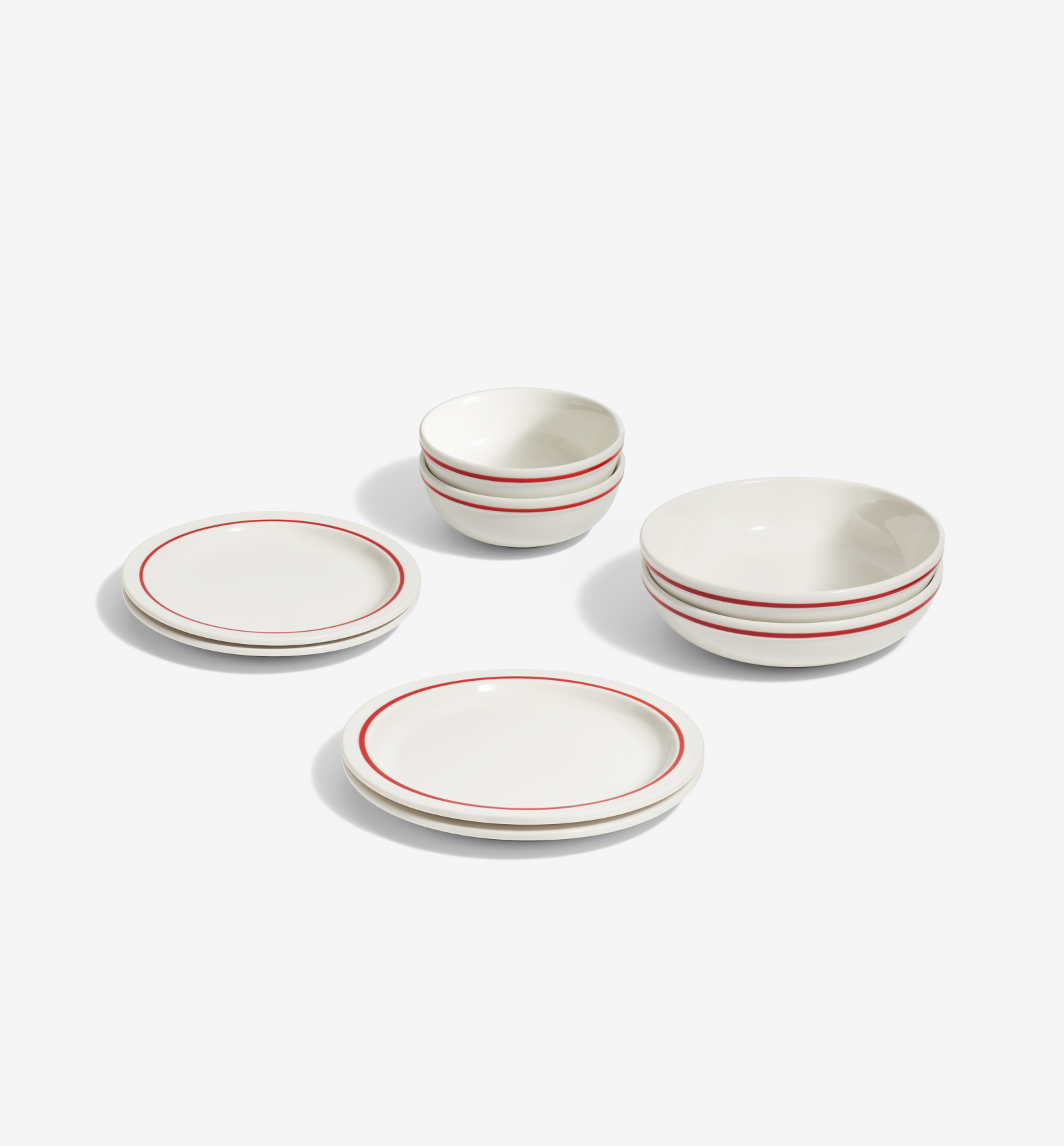 8-Piece Dinnerware Set (Serves 2) - Red