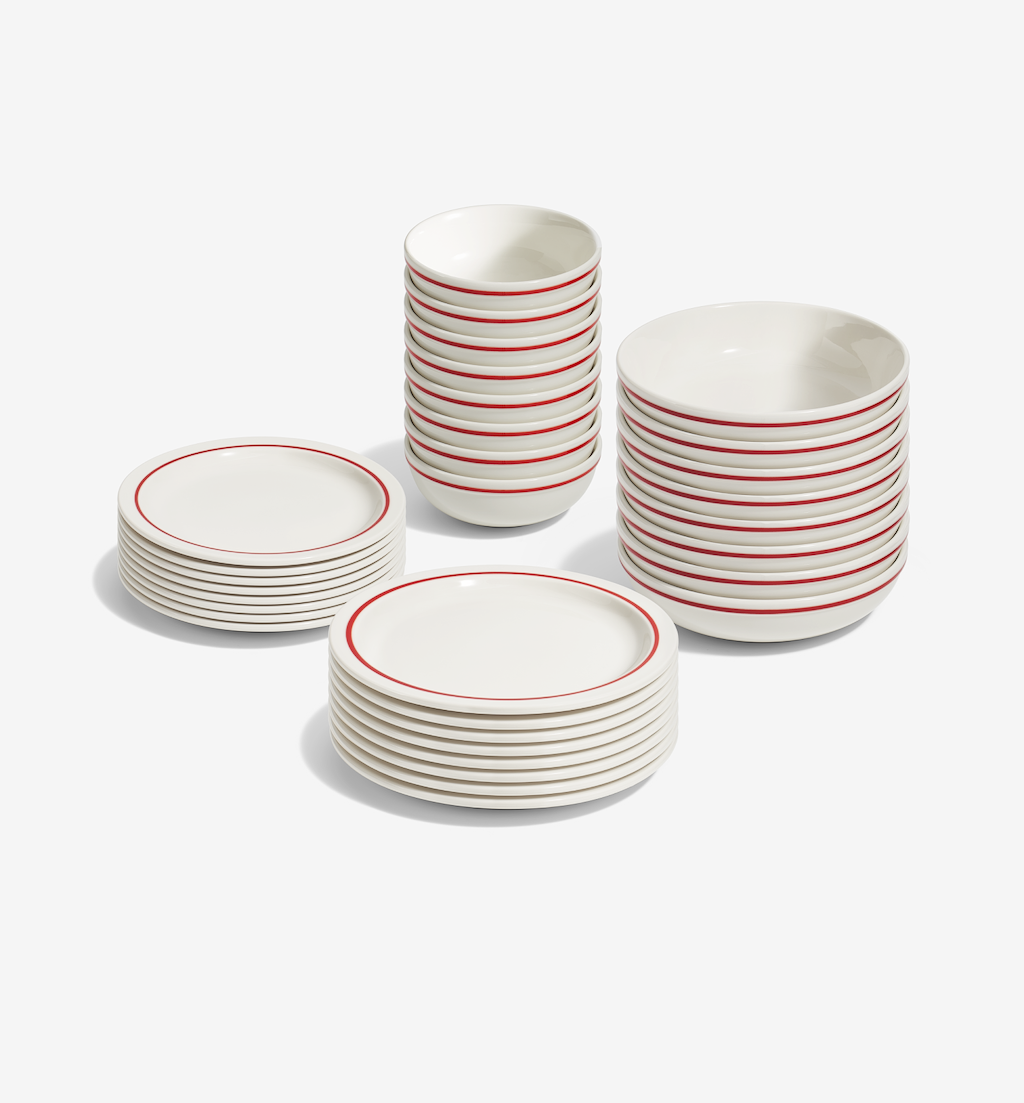 32-Piece Dinnerware Set (Serves 8) - Red
